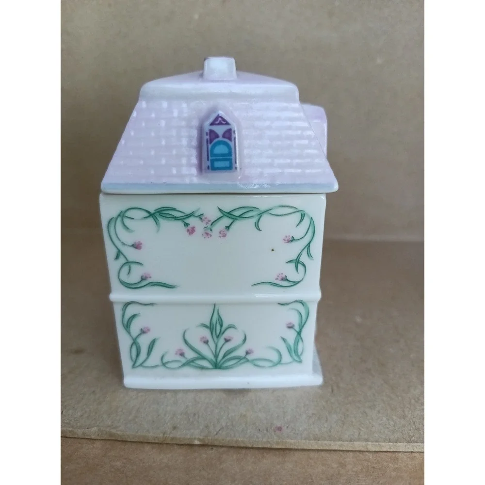Vintage 1989, Lenox, spice village CHIVE house, spice jar, porcelain, cottage - Picture 2 of 7